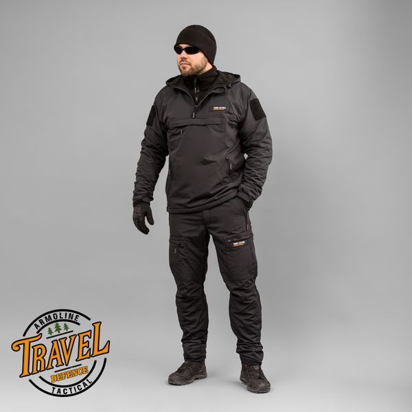 Анорак "TRAVEL DEFENCE" BLACK (Таслан + Мікрофліс) 00004000L0000000 фото