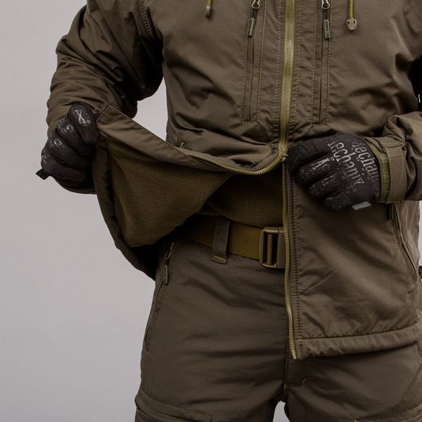 Windbreaker "TRAVEL DEFENCE" DARK OLIVE (Raincoat fabric + Microfleece) 0004603XL0000000 photo