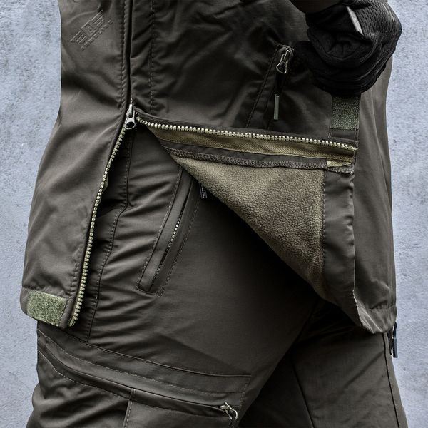 Komplet "TRAVEL DEFENCE" 3 w 1 ANORAK OLIVE (Taslan + Mikropolar)