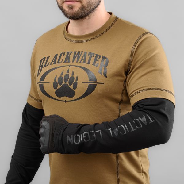 Футболка с рукавами "BLACK WATER" KHAKI (Трикотаж) 00409000L0000000 фото
