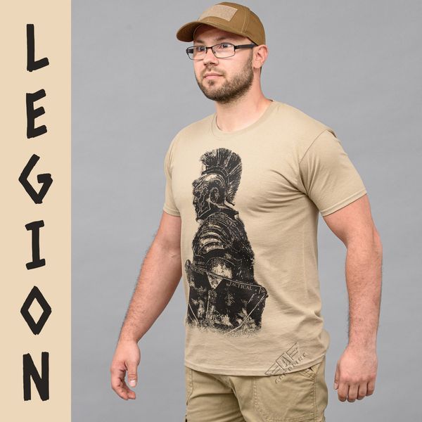 Koszulka z nadrukiem "LEGION" KHAKI (Bawełna)