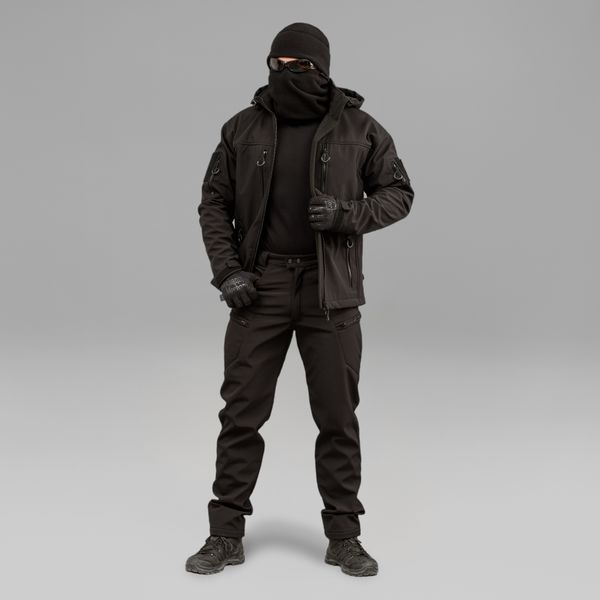 Komplet "URBAN SCOUT" BLACK (SoftShell)