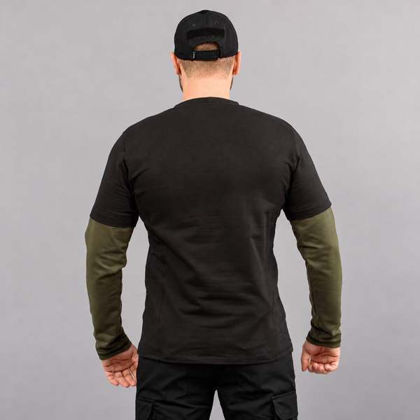 T-shirt with sleeves "BLACK & OLIVE" (Knitwear) 00459000L0000000 photo