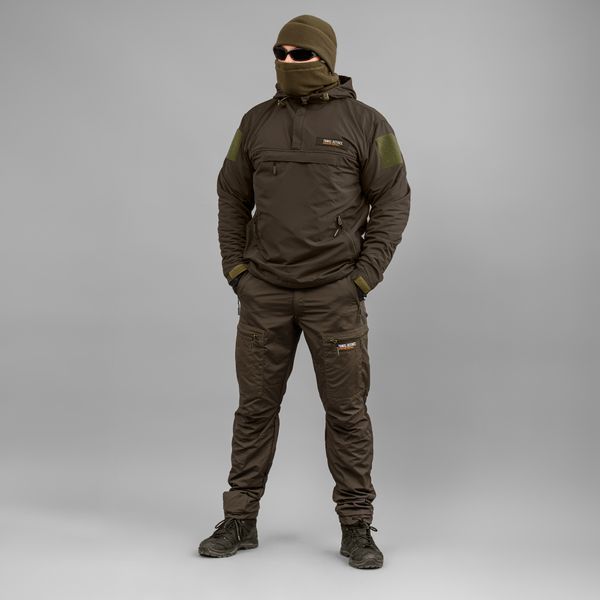 Komplet "TRAVEL DEFENCE" 3 w 1 ANORAK DARK OLIVE (Taslan + Mikropolar)