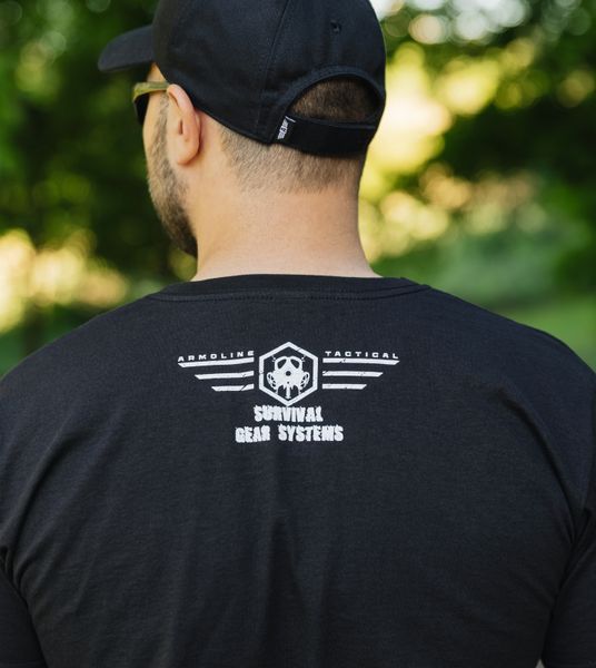 Koszulka z nadrukiem "ZOMBIE HUNTER" BLACK (Bawełna)