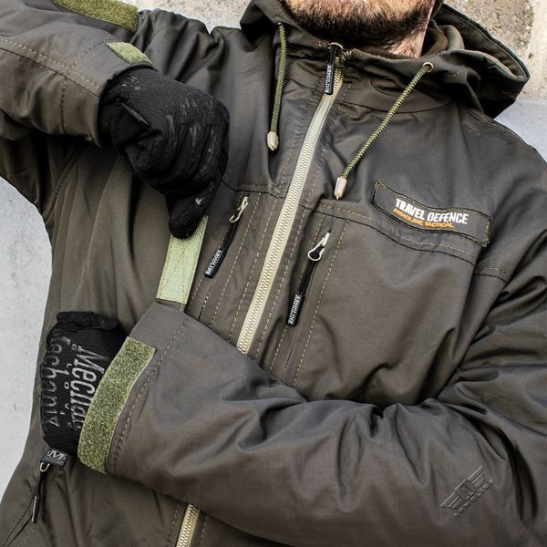 Komplet wojskowy "TRAVEL DEFENCE" 3 w 1 OLIVE (Taslan + Mikropolar)