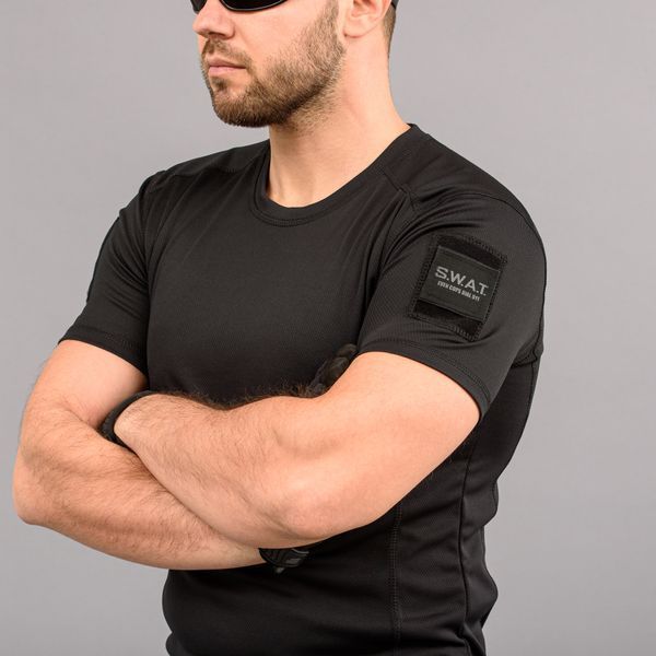 Koszulka termiczna taktyczna "S.W.A.T." BLACK (CoolPass)