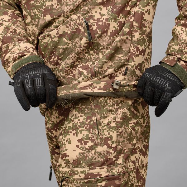 Komplet "TRAVEL DEFENCE" 3 w 1 ANORAK PREDATOR PIXEL (Taslan + Mikropolar)