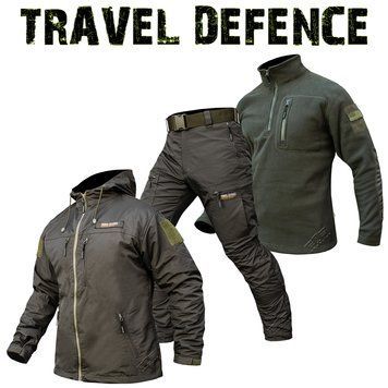 Комплект мілітарі "TRAVEL DEFENCE" 3 в 1 OLIVE (Таслан + Мікрофліс) 0038002XL0000000 фото