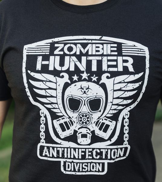 Футболка з принтом "ZOMBIE HUNTER" BLACK (Бавовна) 00442000L0000000 фото