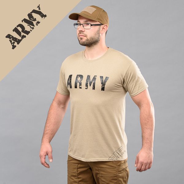 Koszulka z nadrukiem "ARMY" KHAKI (Bawełna)