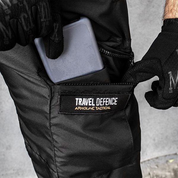 Insulated pants with belt "TRAVEL DEFENCE" BLACK (Raincoat fabric PU + Microfleece) 0031902XL0000000 photo