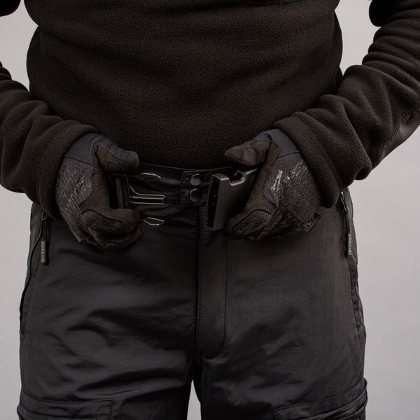 Komplet "TRAVEL DEFENCE" ANORAK BLACK 2 w 1 (Taslan + Mikropolar)