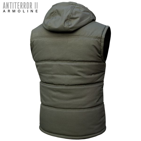 Insulated vest with hood "ANTITERROR II" OLIVE (Membrane + Sintepon) 00053000S0000000 photo