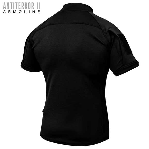 Футболка UBACS тактична "ANTITERROR II" BLACK (CoolPass + Трикотаж) 00286000S0000000 фото