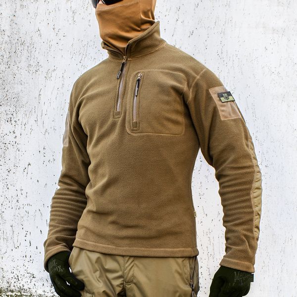 Tactical sweatshirt 1/4 Zip "TRAVEL DEFENCE" COYOTE (Microfleece) 00246000S0000000 photo