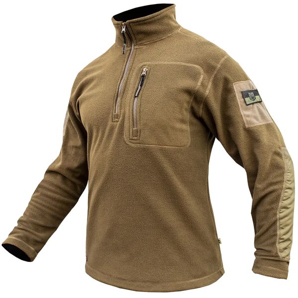 Tactical sweatshirt 1/4 Zip "TRAVEL DEFENCE" COYOTE (Microfleece) 00246000S0000000 photo