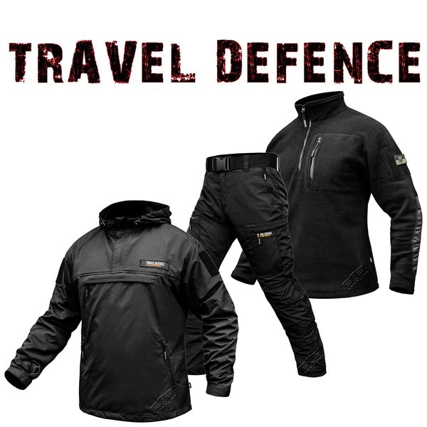 Комплект "TRAVEL DEFENCE" 3 в 1 АНОРАК BLACK (Таслан + Микрофлис) 00348000S0000000 фото