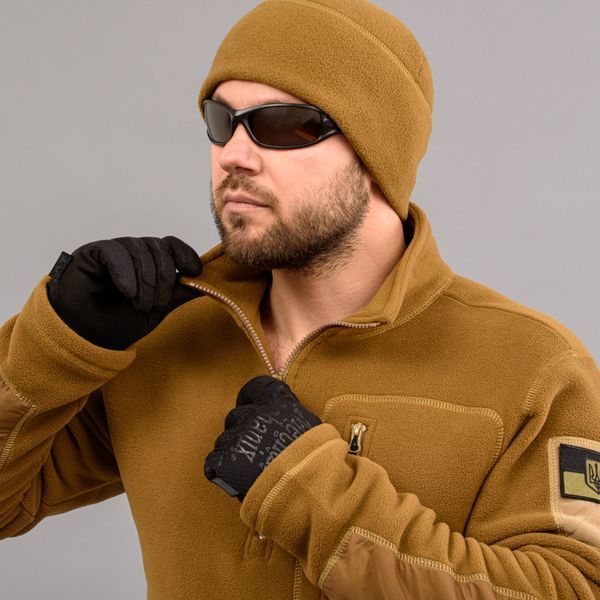 Tactical sweatshirt 1/4 Zip "TRAVEL DEFENCE" COYOTE (Microfleece) 00246000M0000000 photo