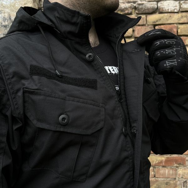 Field suit "CRUSADER" BLACK (Rip-Stop) 00073000SREGULAR photo