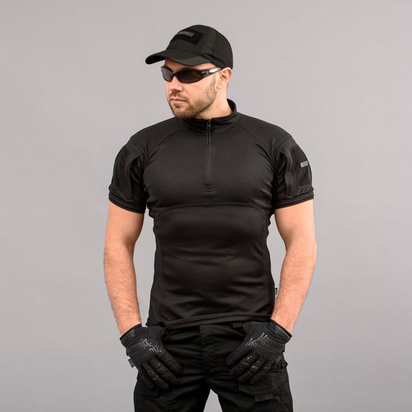 Футболка UBACS тактична "ANTITERROR II" BLACK (CoolPass + Трикотаж) 00286000L0000000 фото