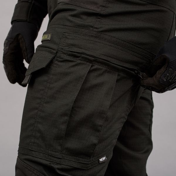 Tactical pants "ANTITERROR II" BLACK (Rip-Stop Stretch + Membrane) 00337000LREGULAR photo