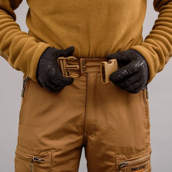 Insulated pants with belt "TRAVEL DEFENCE" COYOTE (Taslan + Microfleece) 00320000L0000000 photo