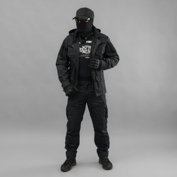 Field suit "CRUSADER" BLACK (Rip-Stop) 00073000MREGULAR photo