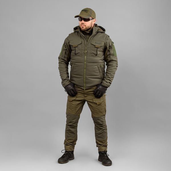 Insulated vest with hood "ANTITERROR II" OLIVE (Membrane + Sintepon) 0005302XL0000000 photo