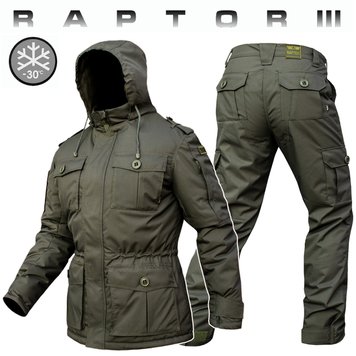 Комплект зимовий ВВЗ "RAPTOR-III" OLIVE (Мембрана + Синтепон + Фліс) 00368000S0000000 фото