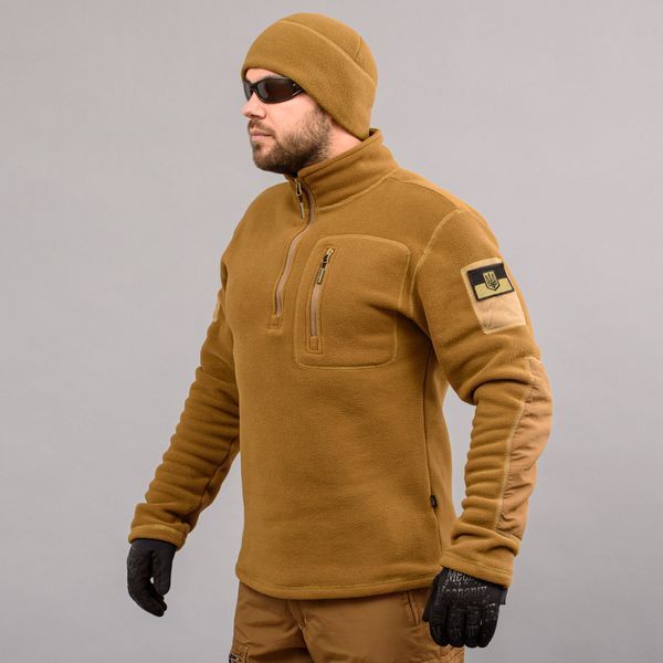 Толстовка тактическая 1/4 Zip "TRAVEL DEFENCE" COYOTE (Микрофлис) 0024602XL0000000 фото