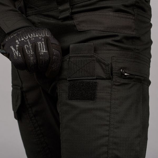 Spodnie taktyczne "ANTITERROR II" BLACK (Rip-Stop Stretch + Membrana)