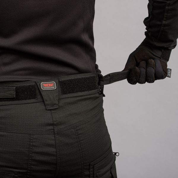 Spodnie taktyczne "ANTITERROR II" BLACK (Rip-Stop Stretch + Membrana)