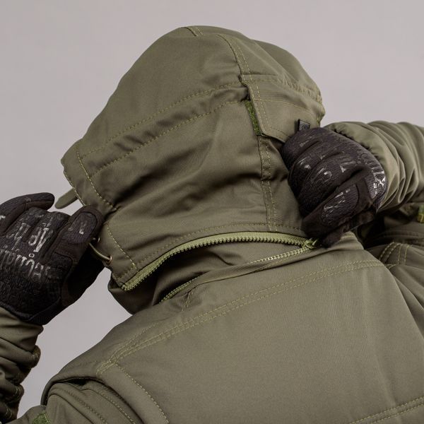 Insulated vest with hood "ANTITERROR II" OLIVE (Membrane + Sintepon) 0005303XL0000000 photo