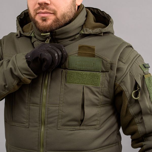 Insulated vest with hood "ANTITERROR II" OLIVE (Membrane + Sintepon) 0005303XL0000000 photo