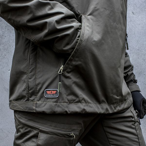 Insulated windbreaker Anorak (Jacket) "TRAVEL DEFENCE" DARK OLIVE (Nylon+Microfleece) 00006000S0000000 photo