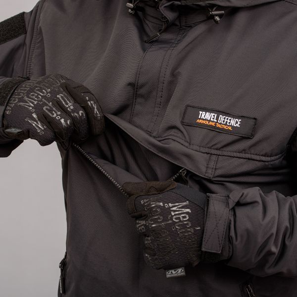 Komplet "TRAVEL DEFENCE" 3 w 1 ANORAK BLACK (Taslan + Mikropolar)