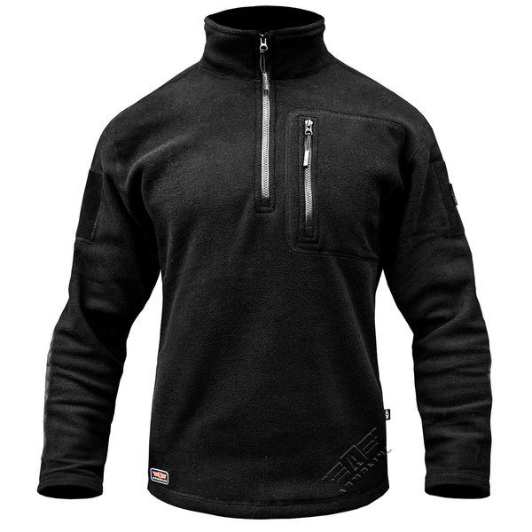 Tactical sweatshirt 1/4 Zip "TRAVEL DEFENCE" BLACK (Microfleece) 00245000S0000000 photo