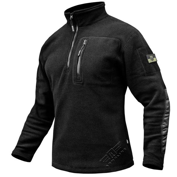 Tactical sweatshirt 1/4 Zip "TRAVEL DEFENCE" BLACK (Microfleece) 00245000S0000000 photo