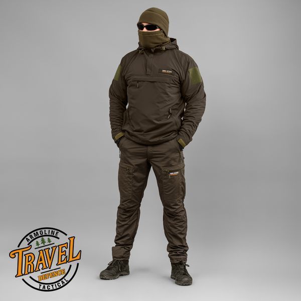 Анорак "TRAVEL DEFENCE" DARK OLIVE (Таслан + Мікрофліс) 00006000M0000000 фото