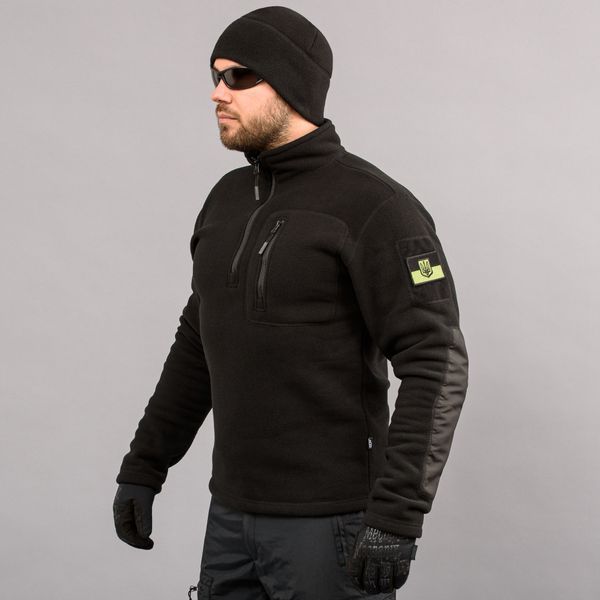 Tactical sweatshirt 1/4 Zip "TRAVEL DEFENCE" BLACK (Microfleece) 00245000M0000000 photo