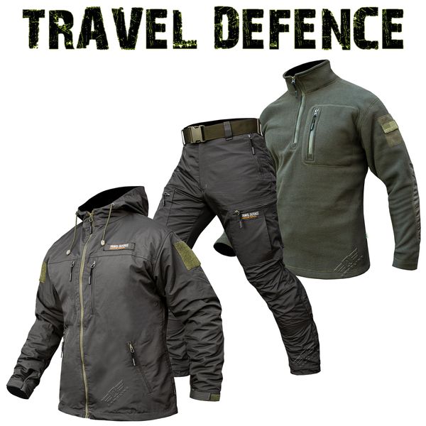 Комплект милитари "TRAVEL DEFENCE" 3 в 1 DARK OLIVE (Таслан + Микрофлис) 00378000S0000000 фото