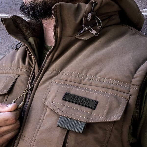 Insulated vest with hood "ANTITERROR II" COYOTE (Membrane + Sintepon) 00052000S0000000 photo