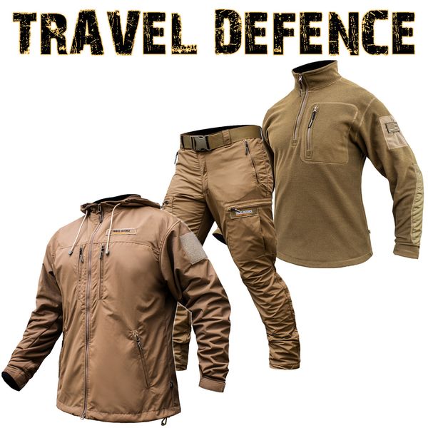 Комплект мілітарі "TRAVEL DEFENCE" 3 в 1 COYOTE (Таслан + Мікрофліс) 00377000S0000000 фото