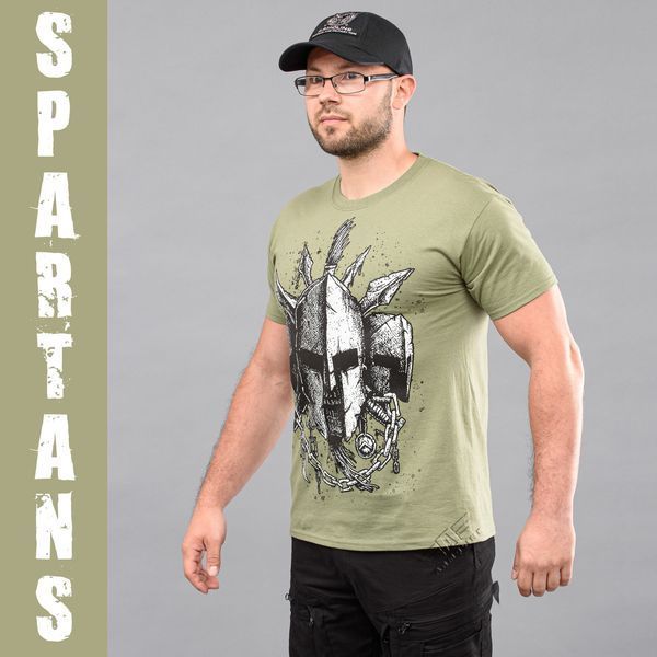 T-shirt "SPARTANS" OLIVE (Cotton) 0026202XL0000000 photo