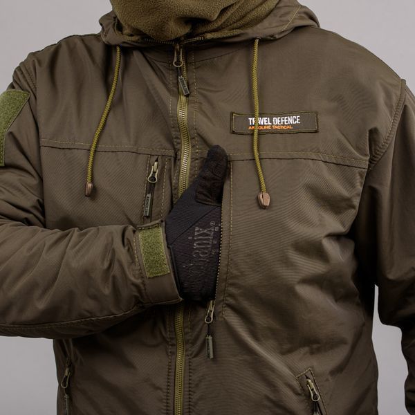 Ветровка "TRAVEL DEFENCE" DARK OLIVE (Таслан + Микрофлис) 00046000M0000000 фото