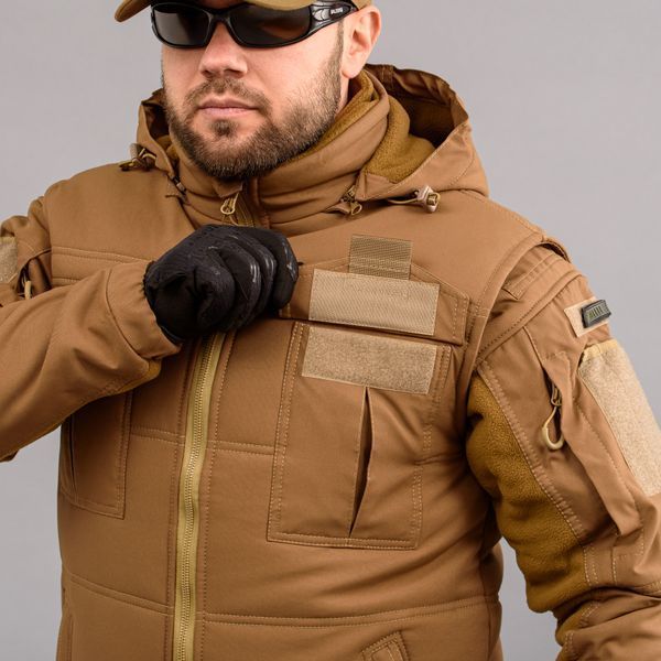 Insulated vest with hood "ANTITERROR II" COYOTE (Membrane + Sintepon) 0005200XL0000000 photo