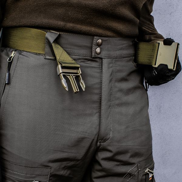 Insulated pants with belt "TRAVEL DEFENCE" DARK OLIVE (Taslan + Microfleece) 00321000S0000000 photo