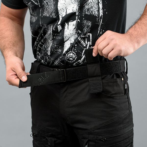 Shorts with belt "SPARTAN" BLACK (Cotton Stretch) 0030900XS0000000 photo