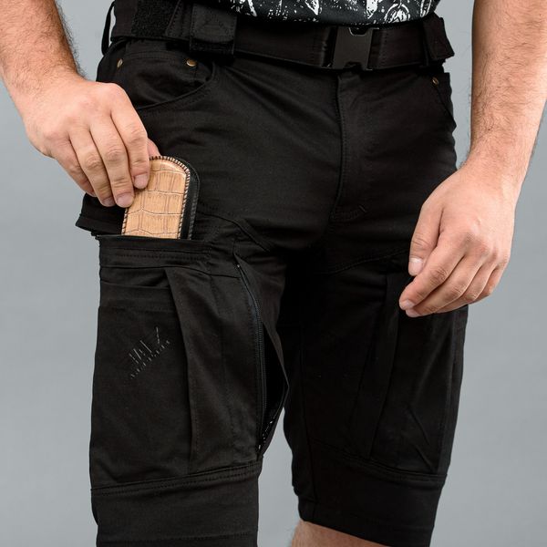 Shorts with belt "SPARTAN" BLACK (Cotton Stretch) 0030900XS0000000 photo